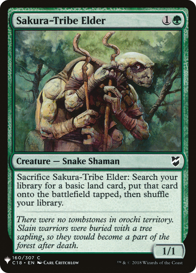 Sakura-Tribe Elder (LIST-C18-160) [Mystery Booster] The List MTG Single Wizards of the Coast
