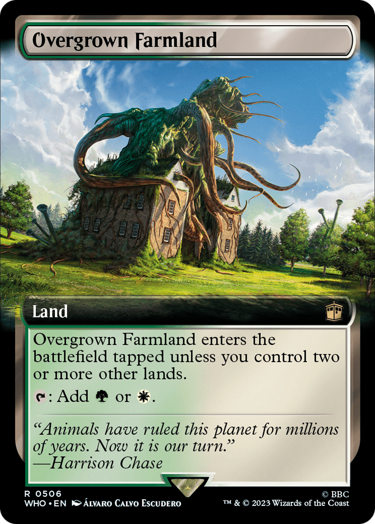 Overgrown Farmland (WHO-506) [Doctor Who] (Extended Art) MTG Single Wizards of the Coast