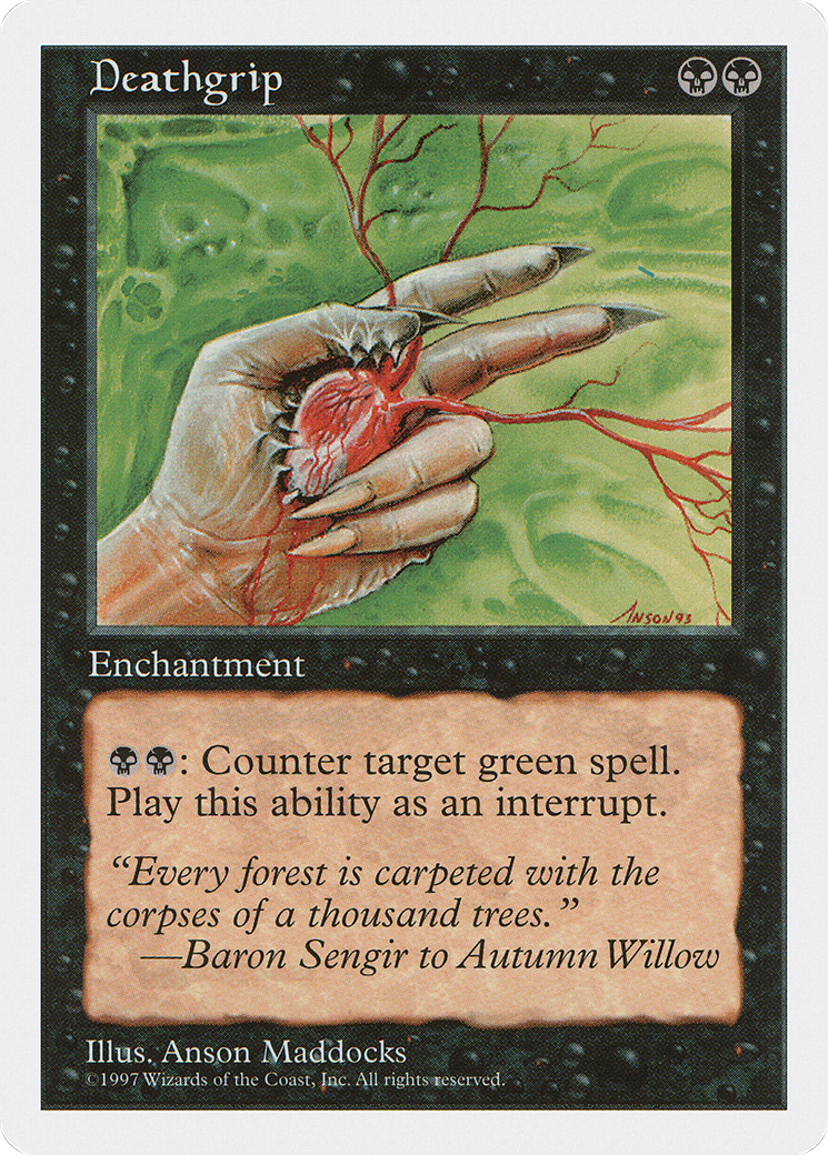 Deathgrip (5ED-154) [Fifth Edition] MTG Single Wizards of the Coast