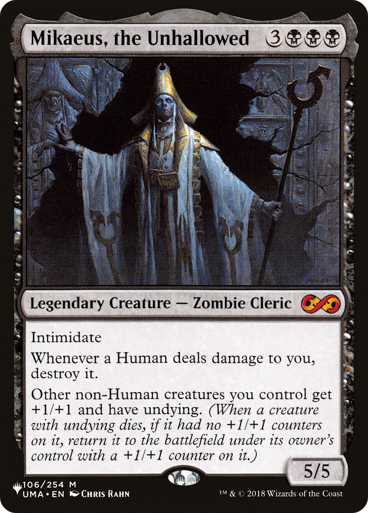 Mikaeus, the Unhallowed (LIST-UMA-106) [Mystery Booster] The List MTG Single Wizards of the Coast
