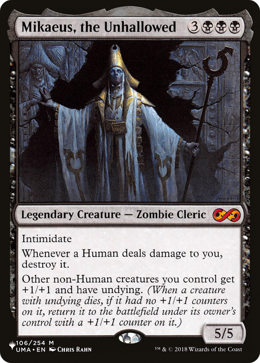 Mikaeus, the Unhallowed (LIST-UMA-106) [Mystery Booster] The List MTG Single Wizards of the Coast
