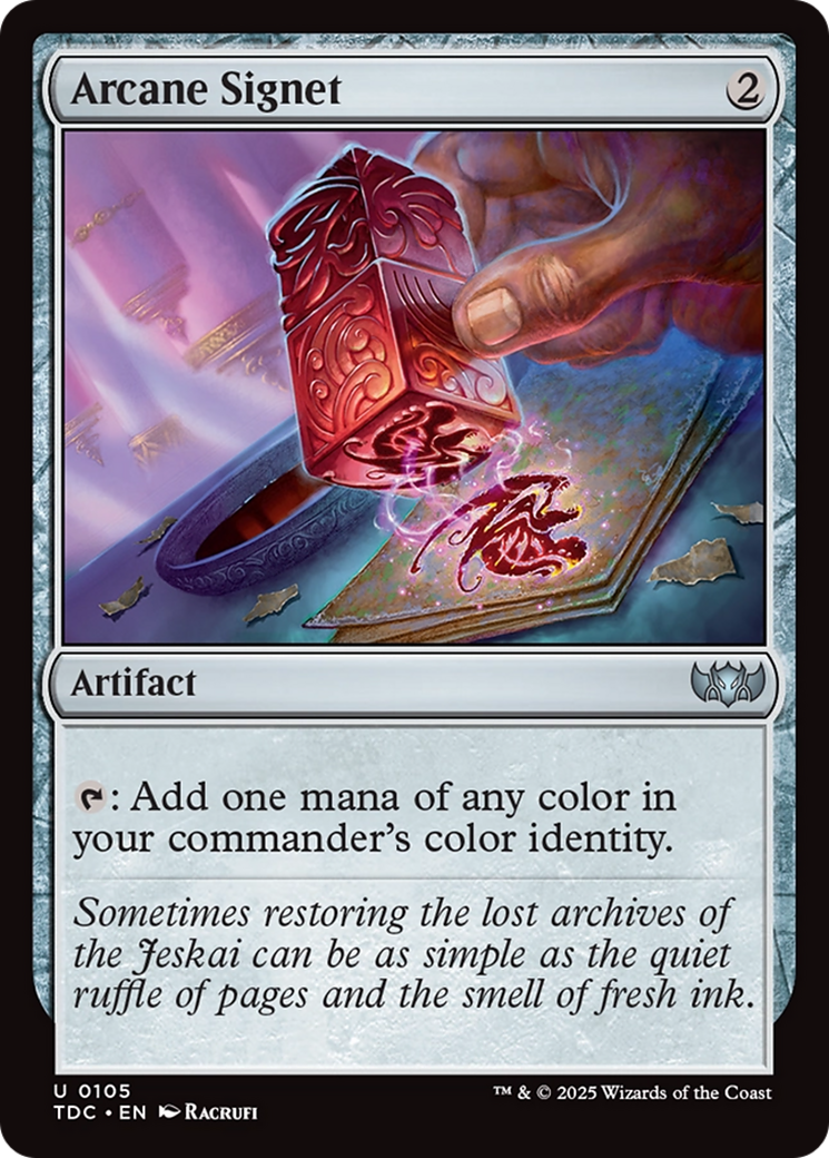 Arcane Signet (TDC-105) [Commander: Tarkir: Dragonstorm] MTG Single Wizards of the Coast