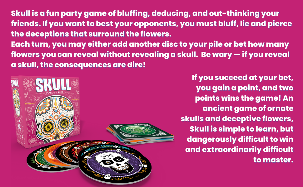 Skull (Skull & Roses) (Pink Box) Board Games Space Cowboys