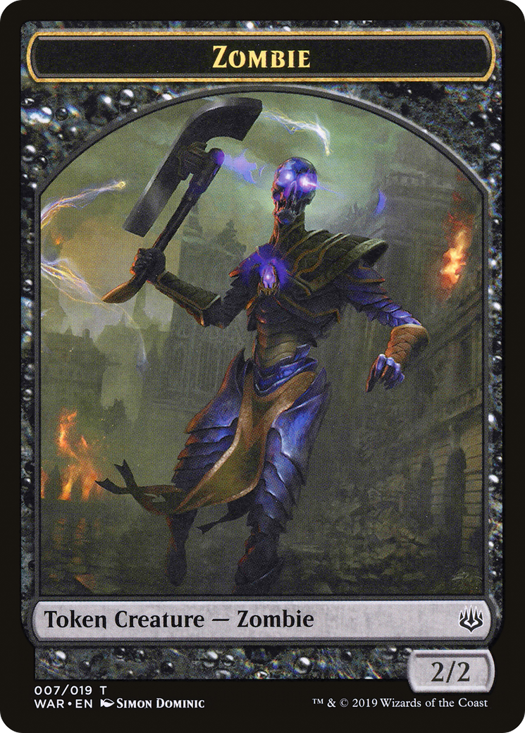Zombie Token (WAR-007) [Tokens] War of the Spark Tokens MTG Single Wizards of the Coast