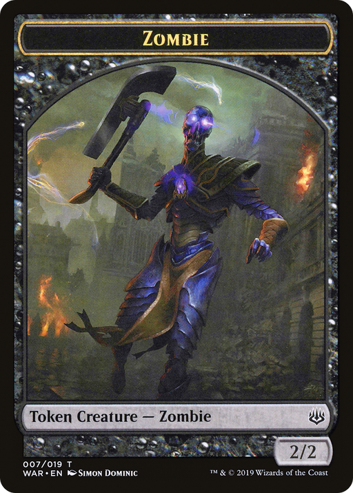 Zombie Token (WAR-007) [Tokens] War of the Spark Tokens MTG Single Wizards of the Coast