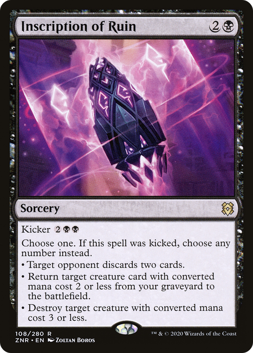 Inscription of Ruin (ZNR-108) [Zendikar Rising] Foil MTG Single Wizards of the Coast