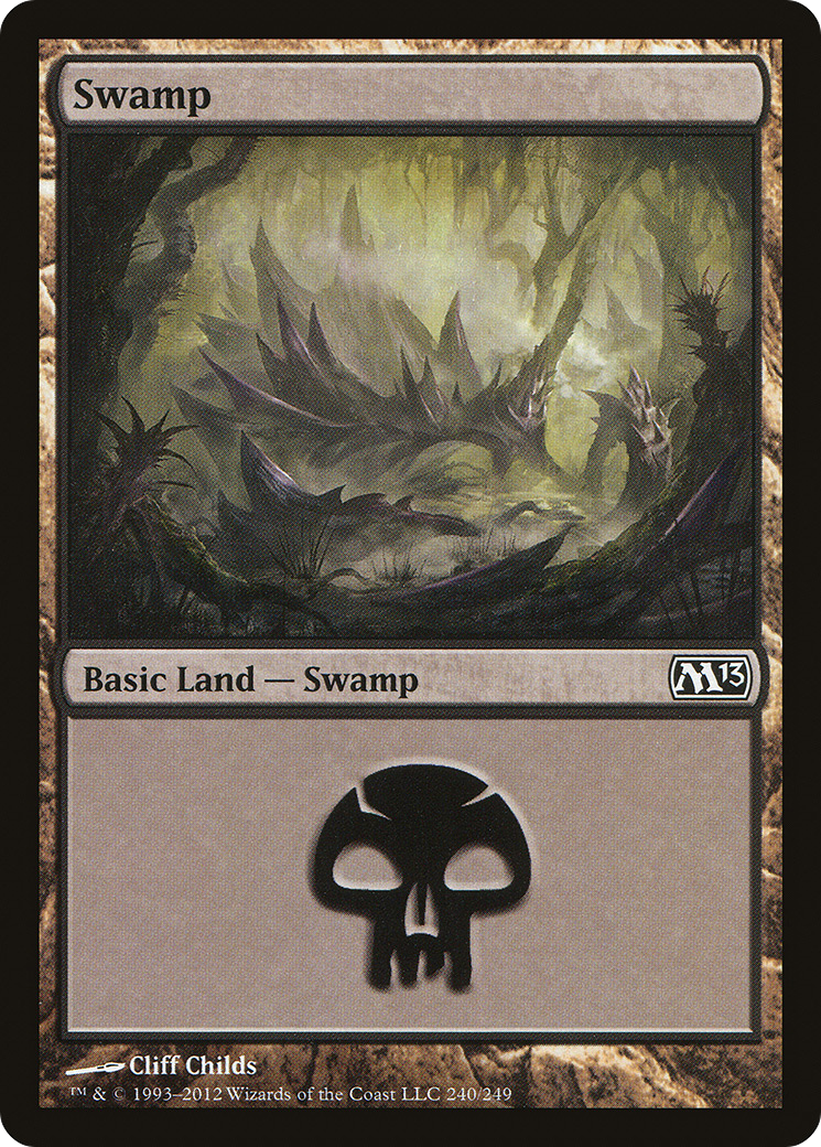 Swamp (240) (M13-240) [Magic 2013] Foil MTG Single Wizards of the Coast