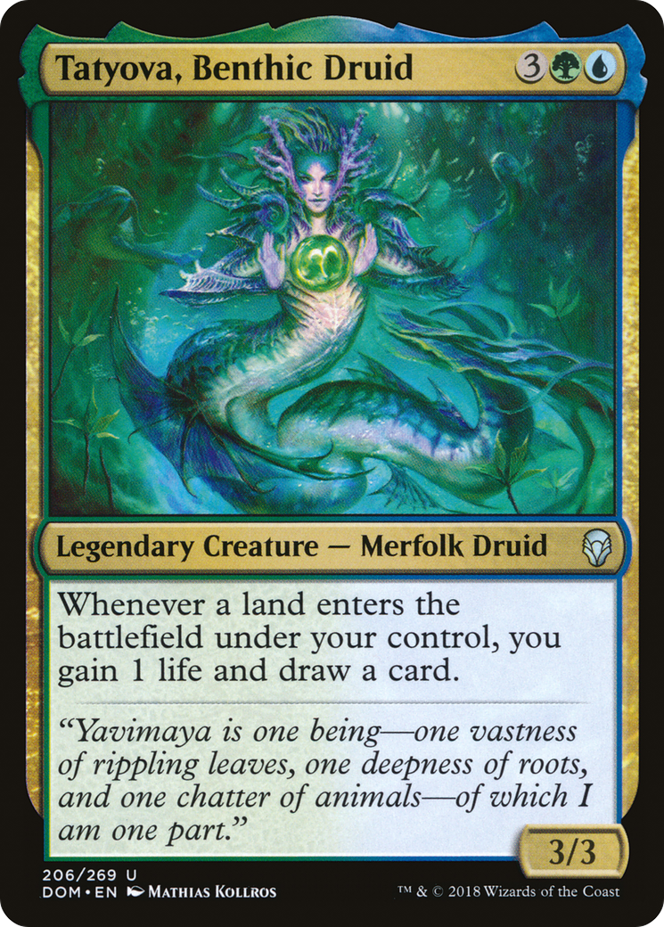 Tatyova, Benthic Druid (DOM-206) [Dominaria] Foil MTG Single Wizards of the Coast