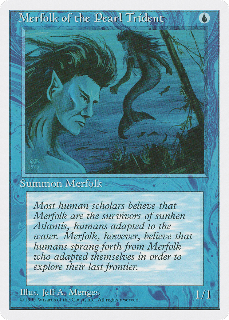 Merfolk of the Pearl Trident (4ED-086) [Fourth Edition] MTG Single Wizards of the Coast