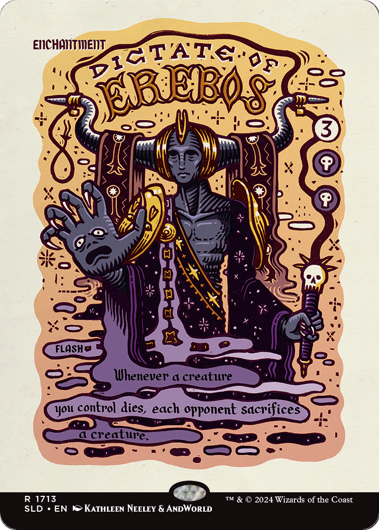 Dictate of Erebos (SLD-1713) [Secret Lair] Drop (Borderless) Foil MTG Single Wizards of the Coast