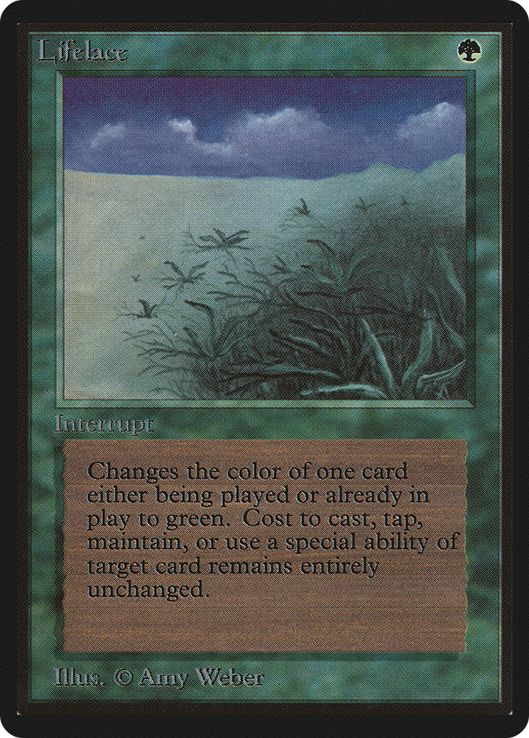 Lifelace (LEB-208) [Oldschool] Limited Edition Beta MTG Single Wizards of the Coast