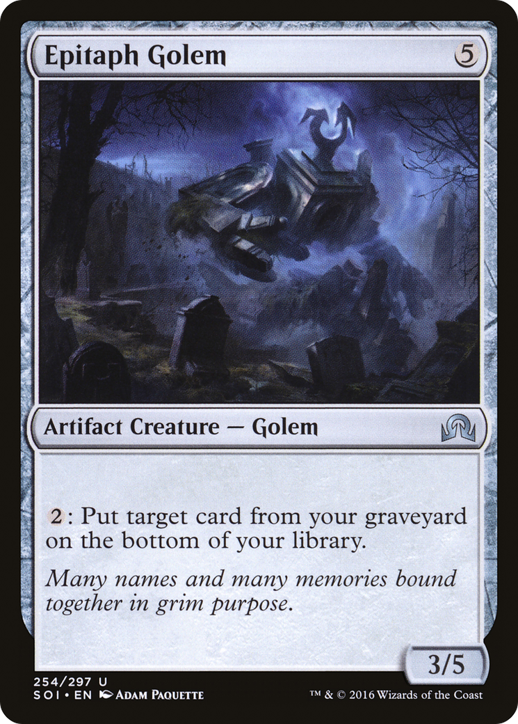Epitaph Golem (SOI-254) [Shadows over Innistrad] Foil MTG Single Wizards of the Coast
