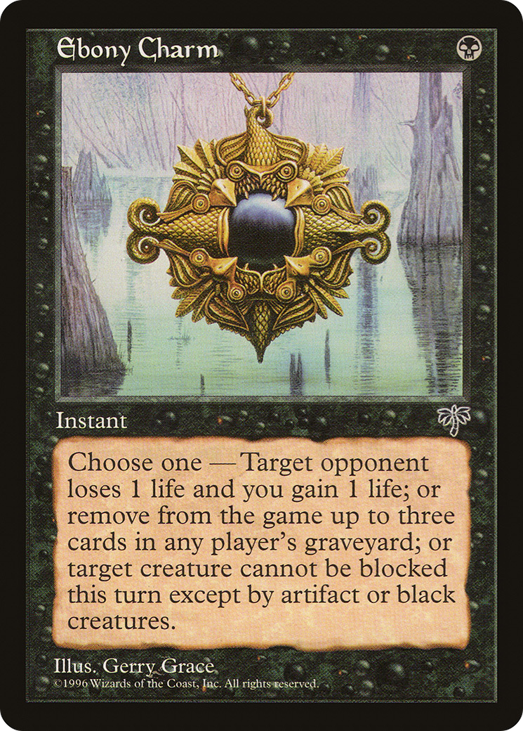 Ebony Charm (MIR-120) [Mirage] MTG Single Wizards of the Coast