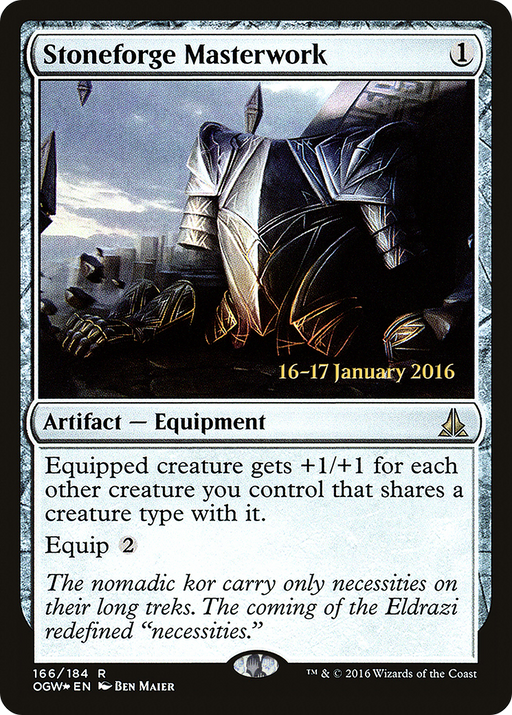 Stoneforge Masterwork (PRE-166) [Oath of the Gatewatch Promos] Foil MTG Single Wizards of the Coast