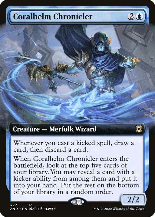 Coralhelm Chronicler (ZNR-327) [Zendikar Rising] (Extended Art) Foil MTG Single Wizards of the Coast