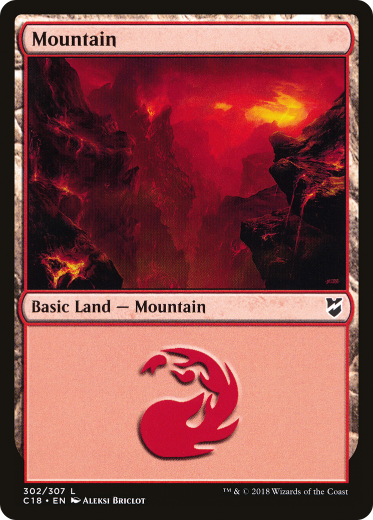 Mountain (C18-302) [Commander 2018] MTG Single Wizards of the Coast