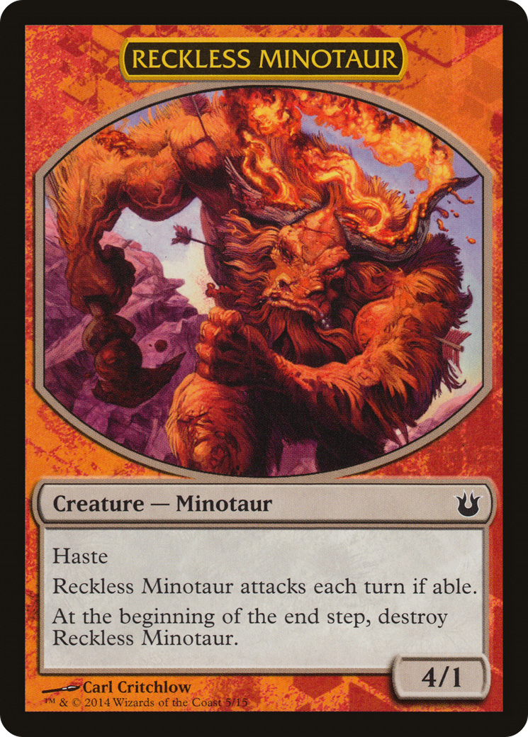 Reckless Minotaur (HERO-) [Battle the Horde] MTG Single Wizards of the Coast