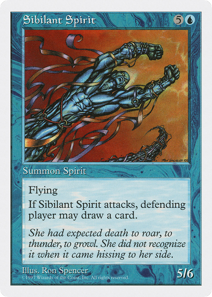Sibilant Spirit (5ED-123) [Fifth Edition] MTG Single Wizards of the Coast