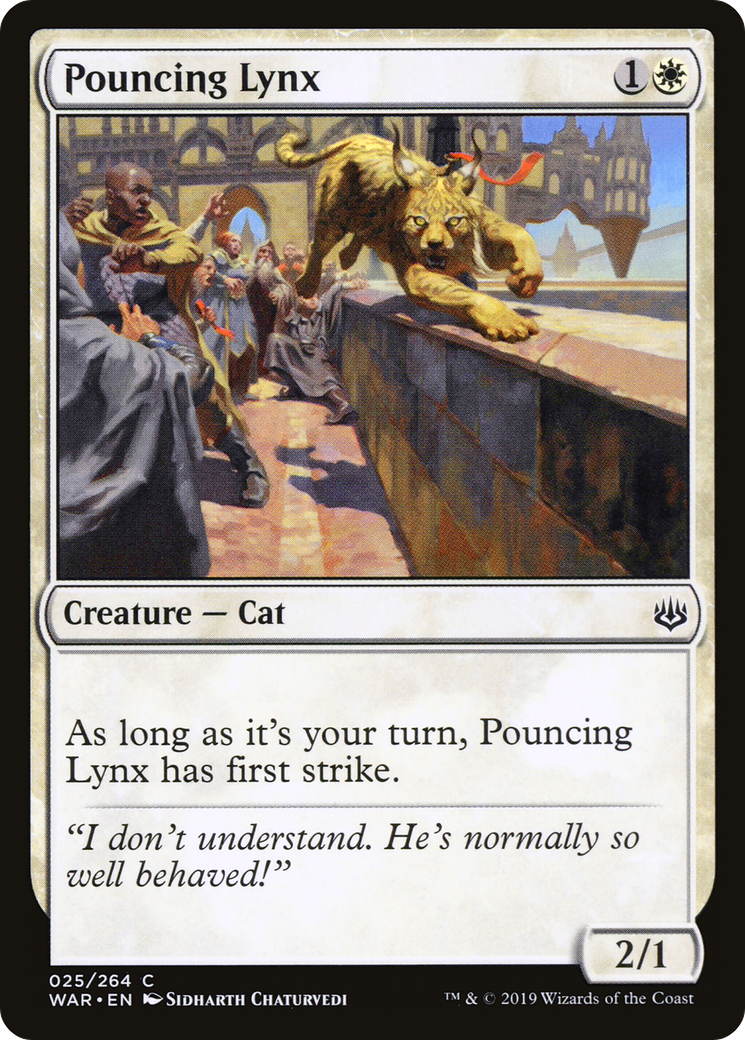 Pouncing Lynx (WAR-025) [War of the Spark] MTG Single Wizards of the Coast