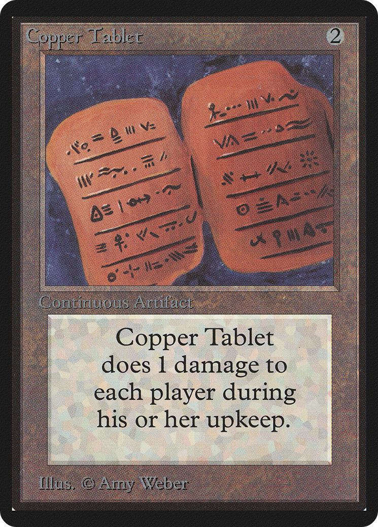 Copper Tablet (LEB-) [Oldschool] Limited Edition Beta MTG Single Wizards of the Coast