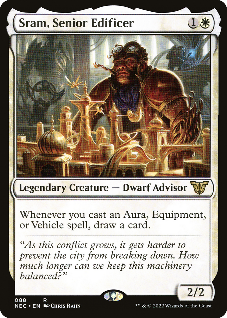 Sram, Senior Edificer (NEC-088) [Neon Dynasty Commander] MTG Single Wizards of the Coast