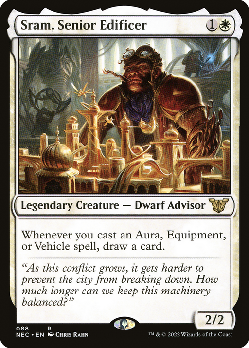 Sram, Senior Edificer (NEC-088) [Neon Dynasty Commander] MTG Single Wizards of the Coast