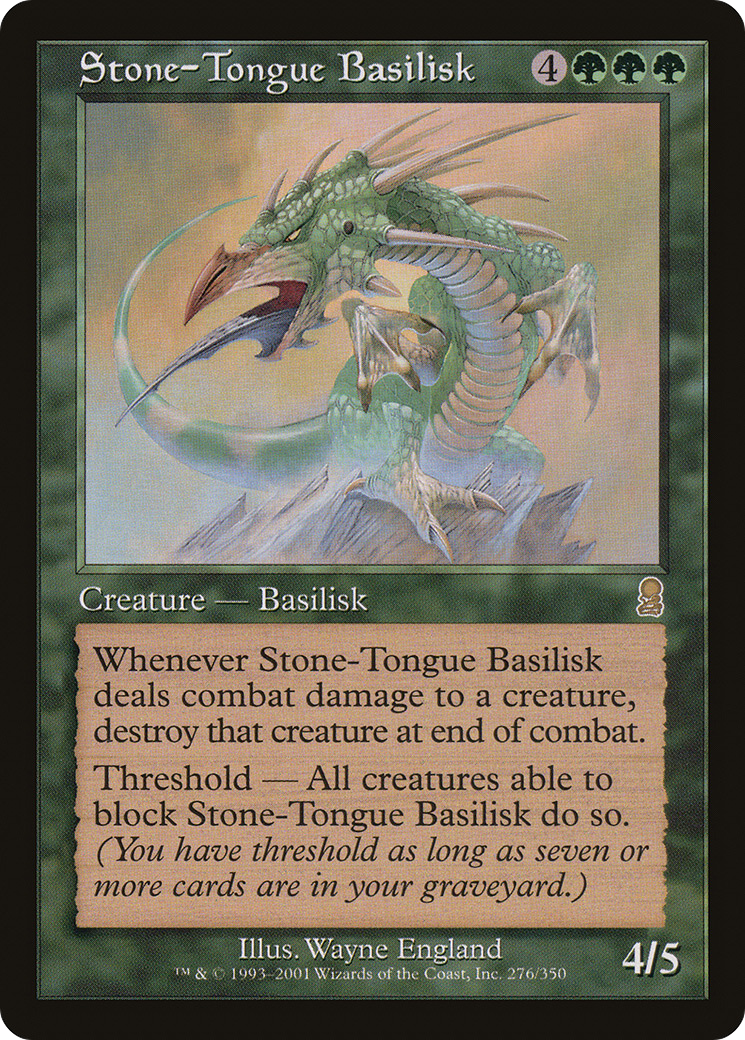 Stone-Tongue Basilisk (ODY-276) [Odyssey] MTG Single Wizards of the Coast