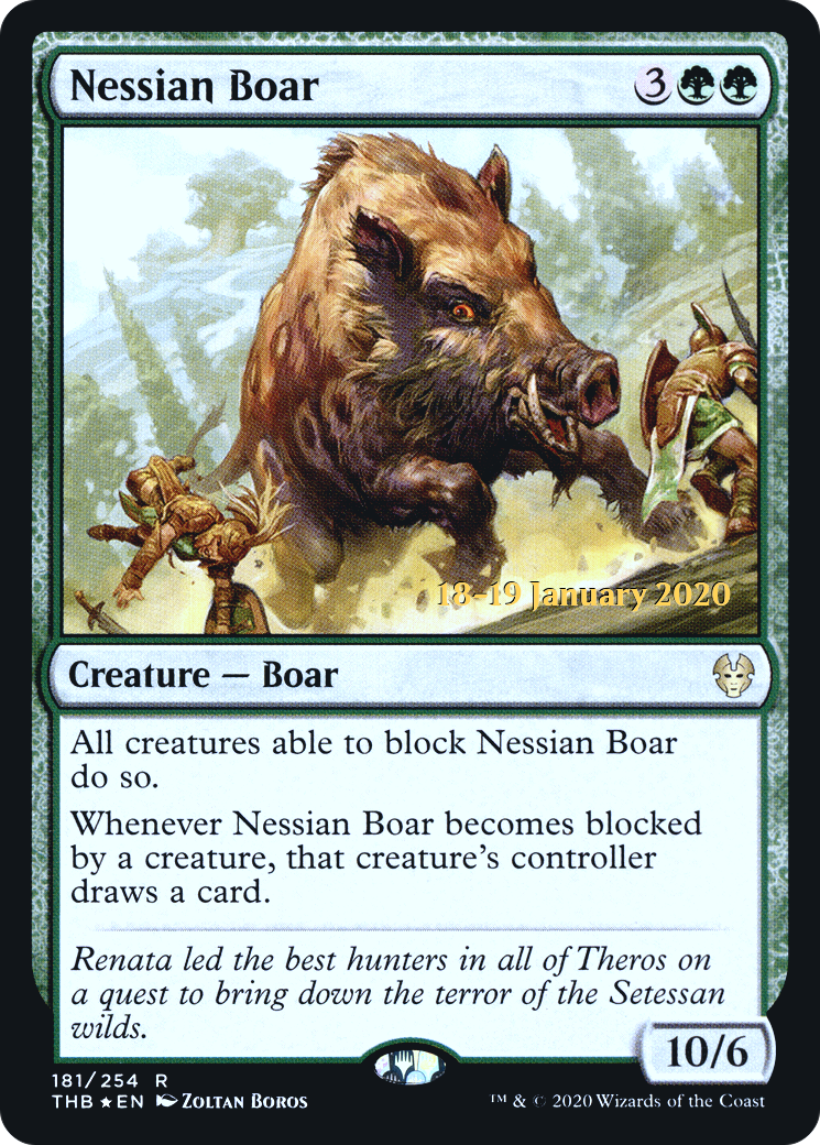 Nessian Boar (PRE-181) [Theros Beyond Death Promos] Foil MTG Single Wizards of the Coast