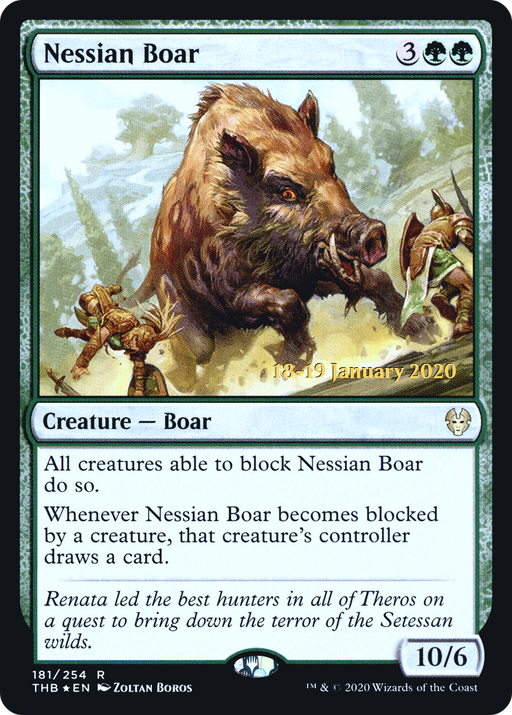 Nessian Boar (PRE-181) [Theros Beyond Death Promos] Foil MTG Single Wizards of the Coast