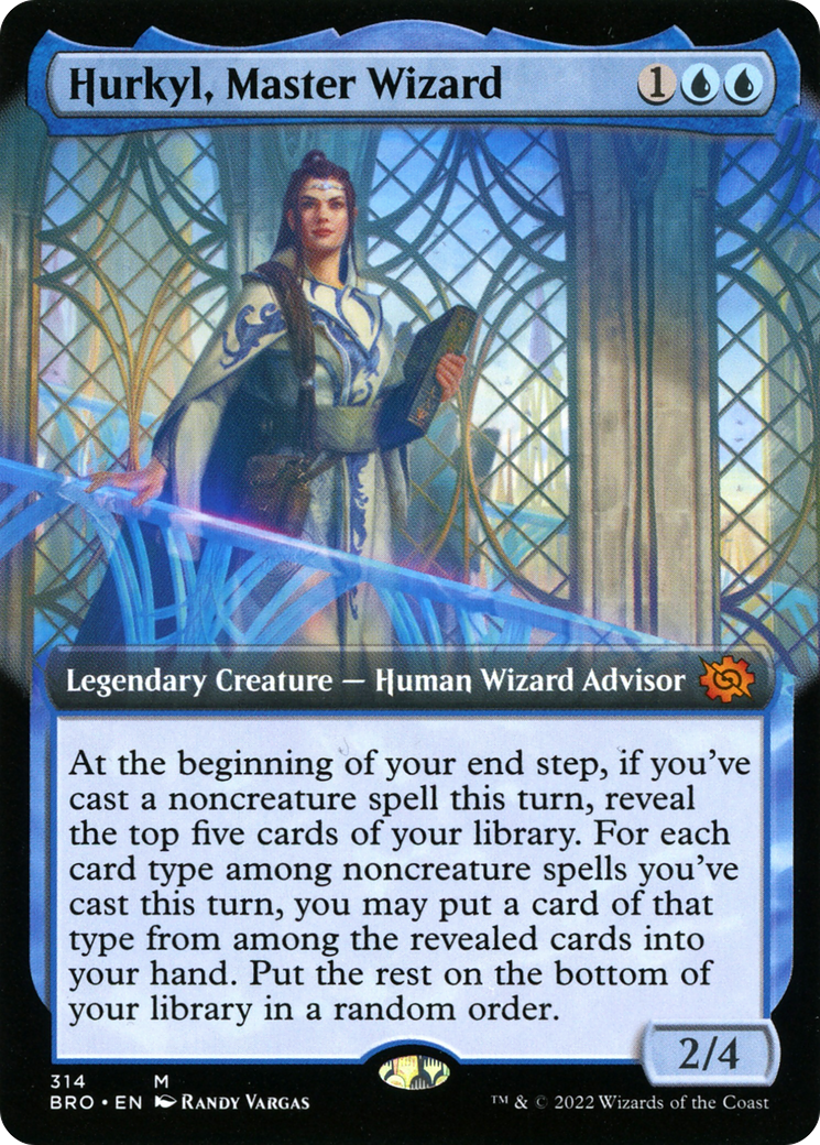 Hurkyl, Master Wizard (BRO-314) [The Brothers' War] (Extended Art) MTG Single Wizards of the Coast