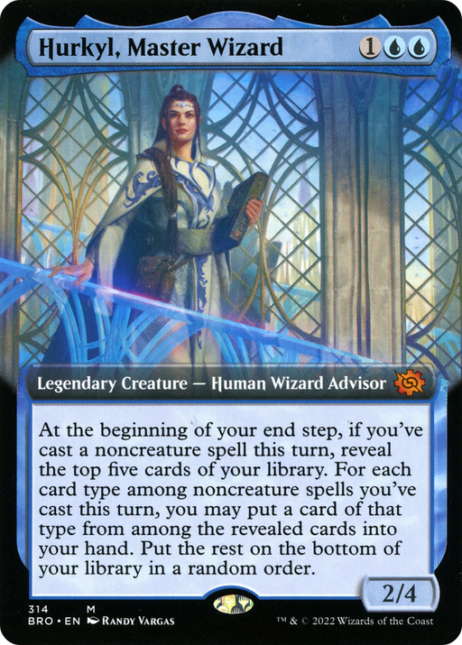 Hurkyl, Master Wizard (BRO-314) [The Brothers' War] (Extended Art) Foil MTG Single Wizards of the Coast