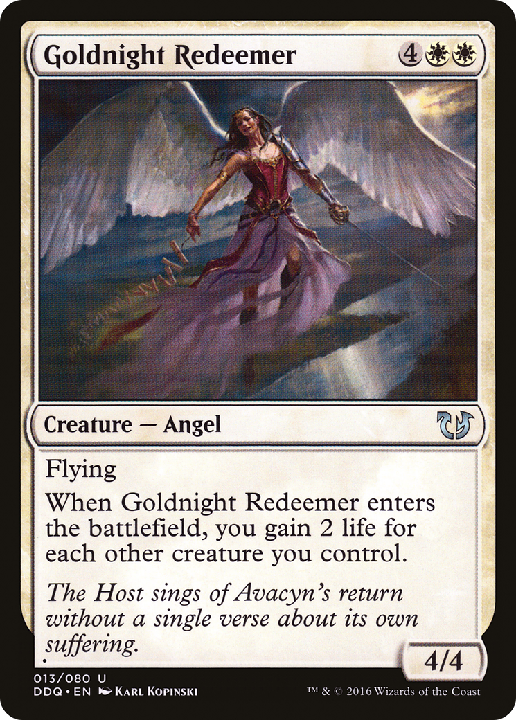 Goldnight Redeemer (DDQ-013) [Misc] Duel Decks: Blessed vs. Cursed MTG Single Wizards of the Coast