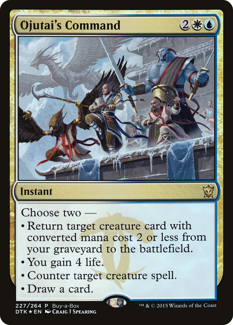 Ojutai's Command (BABP-227) [Dragons of Tarkir Promos] Foil MTG Single Wizards of the Coast