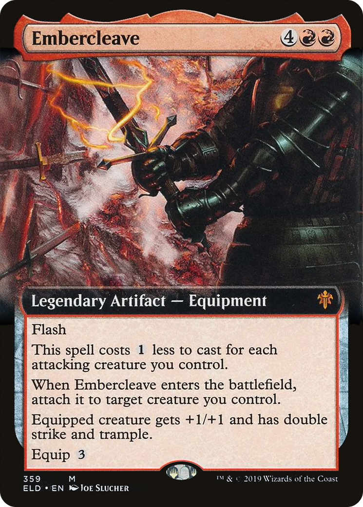 Embercleave (Extended Art) [Throne of Eldraine] MTG Single Magic: The Gathering