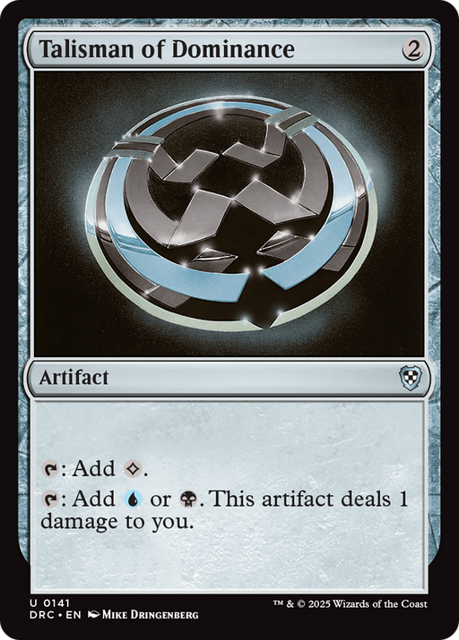 Talisman of Dominance (DRC-141) [Commander: Aetherdrift] MTG Single Wizards of the Coast