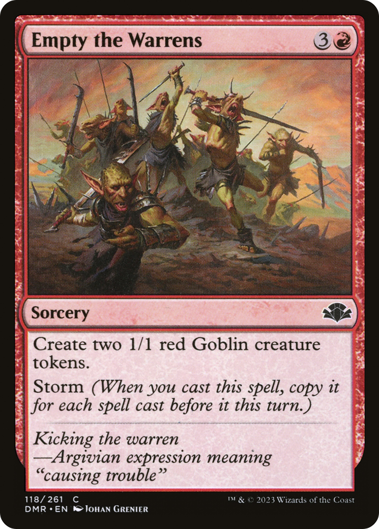 Empty the Warrens (DMR-118) [Dominaria Remastered] MTG Single Wizards of the Coast