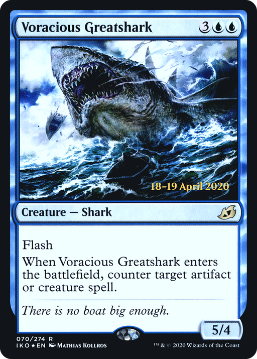 Voracious Greatshark (PRE-070) [Ikoria: Lair of Behemoths Promos] Foil MTG Single Wizards of the Coast