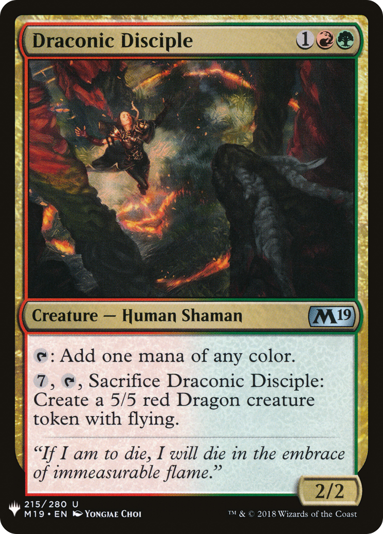 Draconic Disciple (LIST-M19-215) [Mystery Booster] The List MTG Single Wizards of the Coast