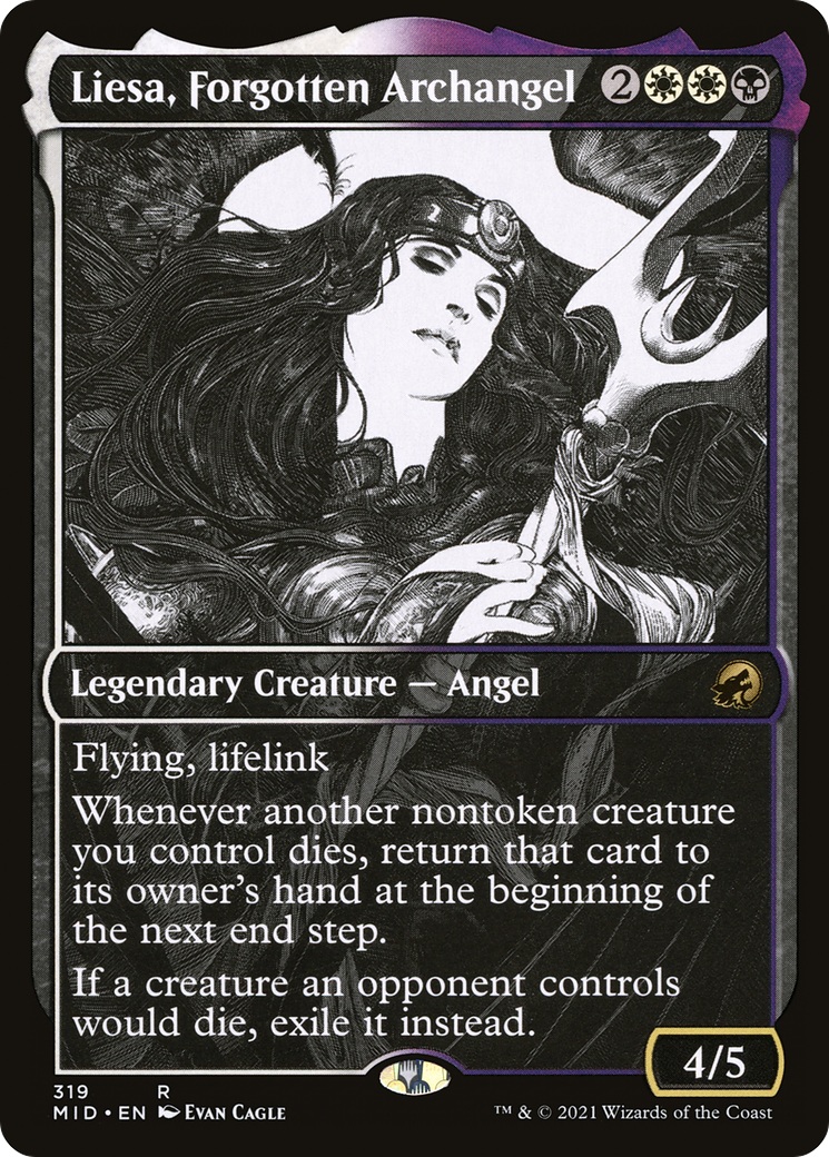 Liesa, Forgotten Archangel (MID-319) [Innistrad: Midnight Hunt] (Showcase) Foil MTG Single Wizards of the Coast
