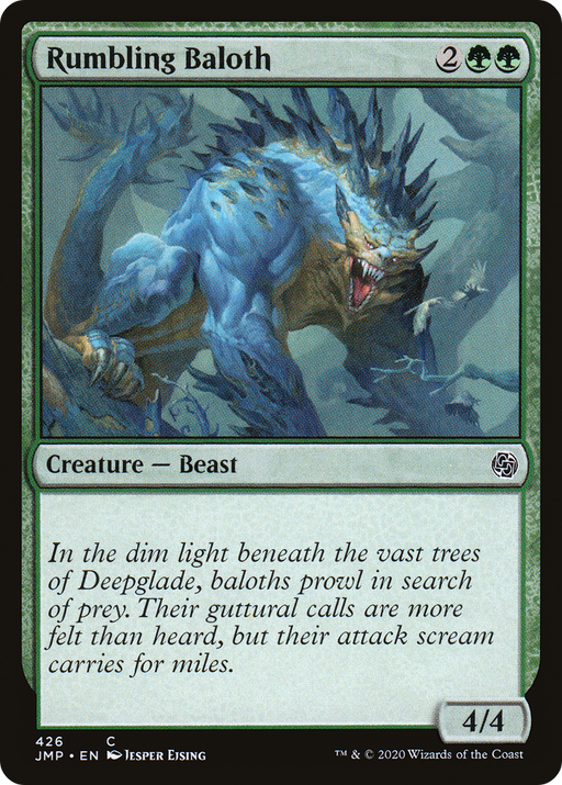 Rumbling Baloth (JMP-426) [Jumpstart] MTG Single Wizards of the Coast