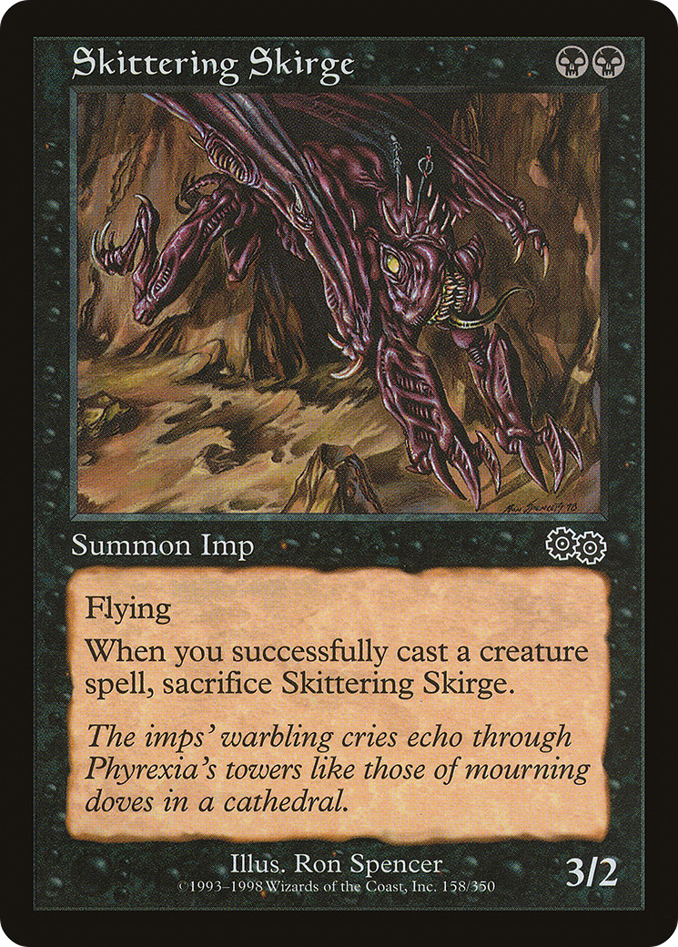 Skittering Skirge (USG-158) [Urza's Saga] MTG Single Wizards of the Coast