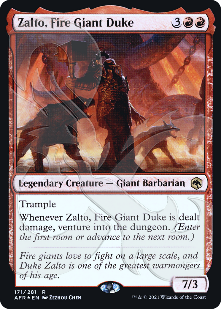 Zalto, Fire Giant Duke (AFR&-171) [Adventures in the Forgotten Realms Promos] Foil MTG Single Wizards of the Coast