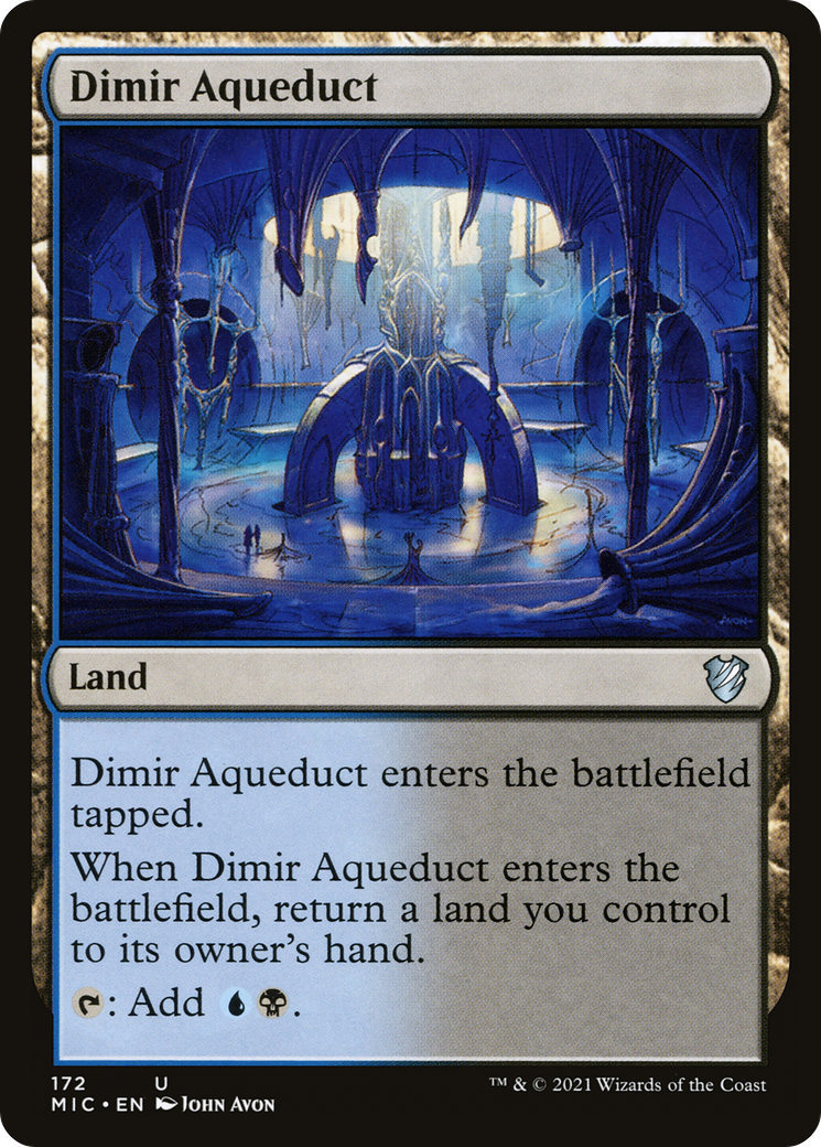 Dimir Aqueduct (MIC-172) [Midnight Hunt Commander] MTG Single Wizards of the Coast