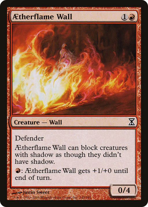 Aetherflame Wall (TSP-142) [Time Spiral] MTG Single Wizards of the Coast