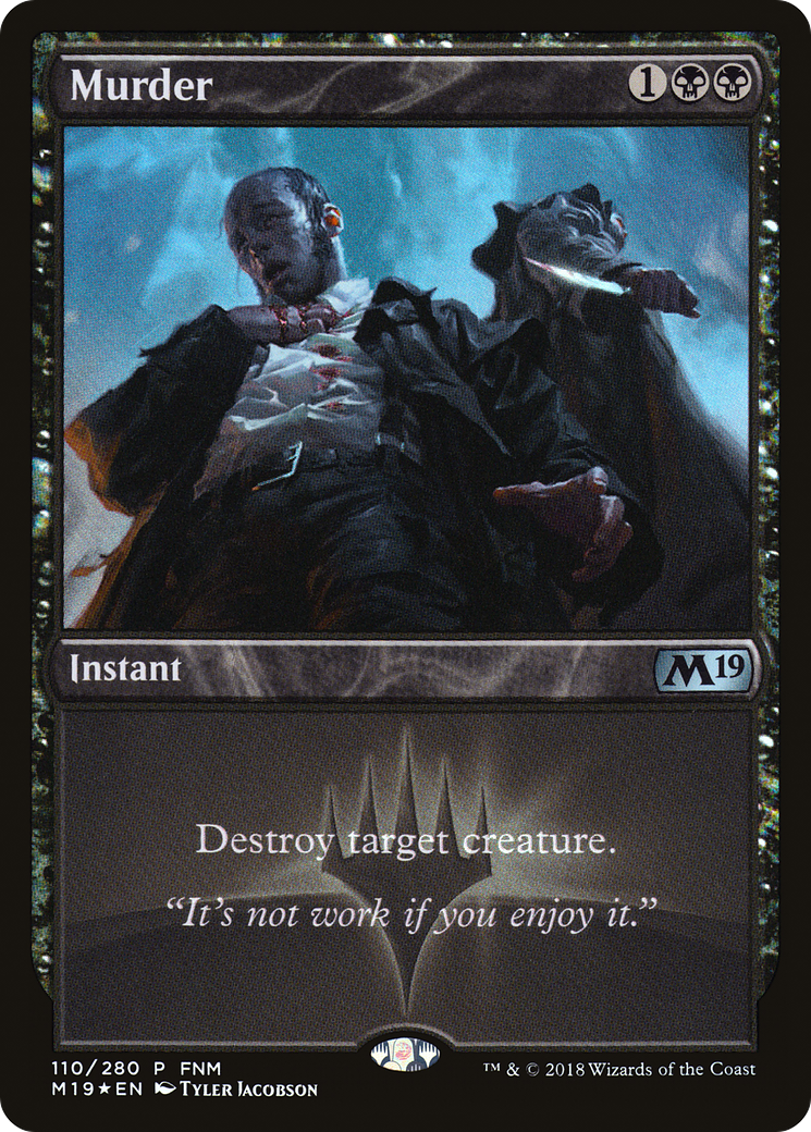 Murder (FNM-110) [Core Set 2019 Promos] Foil MTG Single Wizards of the Coast