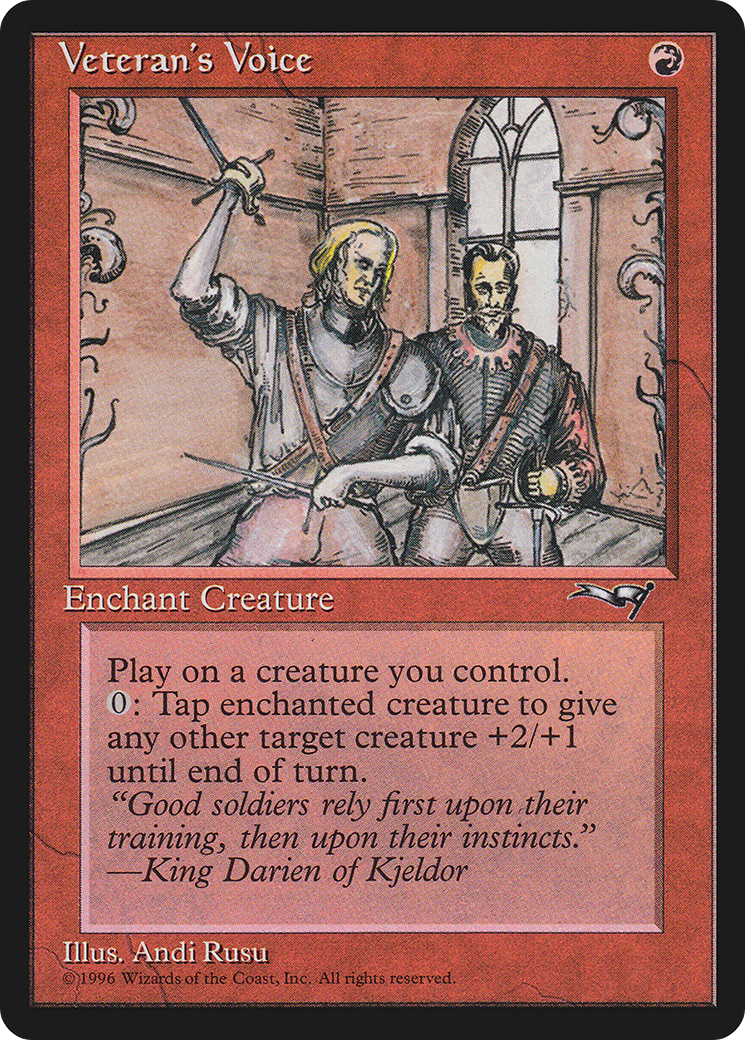 Veteran's Voice (ALL-84A) [Alliances] MTG Single Wizards of the Coast