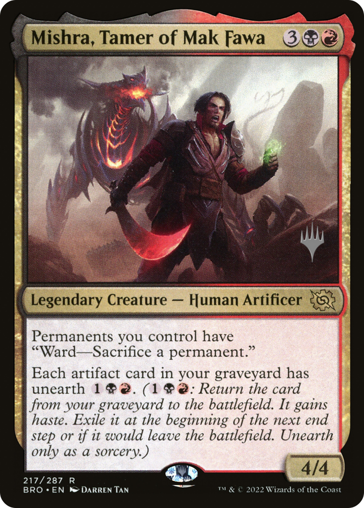 Mishra, Tamer of Mak Fawa (PPBRO-217P) [The Brothers' War Promos] Foil MTG Single Wizards of the Coast