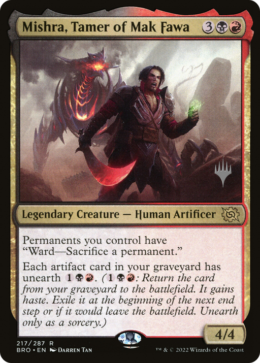 Mishra, Tamer of Mak Fawa (PPBRO-217P) [The Brothers' War Promos] Foil MTG Single Wizards of the Coast