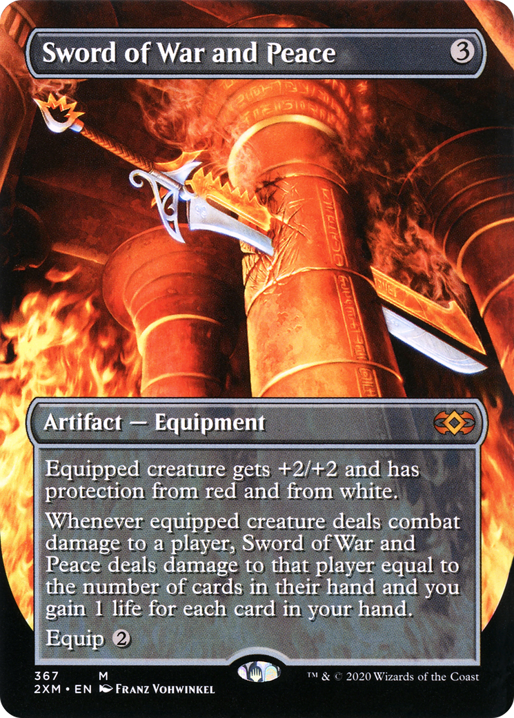 Sword of War and Peace (2XM-367) [Double Masters] (Borderless) MTG Single Wizards of the Coast