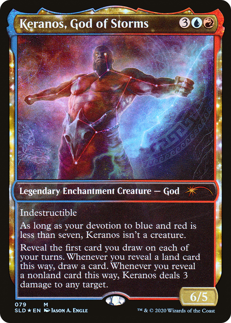 Keranos, God of Storms (SLD-079) [Secret Lair] Drop (Showcase) Foil MTG Single Wizards of the Coast